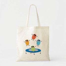 Schattige springende Snoepjes bonen dragen zonnebr Tote Bag