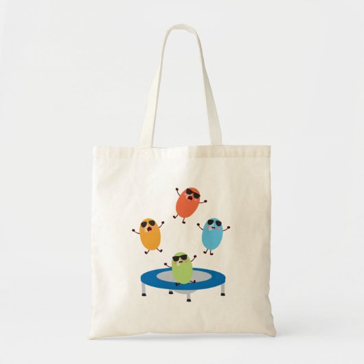 Schattige springende Snoepjes bonen dragen zonnebr Tote Bag (Voorkant)