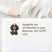 Schattige Springer Spaniel Etiket (Insitu)