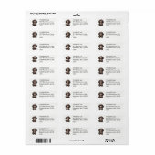 Schattige Springer Spaniel Etiket (Full Sheet)