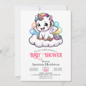 Schattige Sprookje Eenhoorn Baby shower Kaart (Voorkant)
