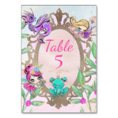 Schattige sprookje tuin feeën met gouden spiegel kaart (Achterkant)