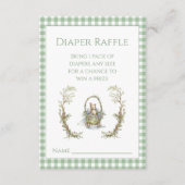 Schattige Sprookjesdier Gingham Baby shower Informatiekaartje (Voorkant)