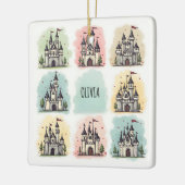 Schattige Sprookjeskasteel Doodles Keramisch Ornament (Links)