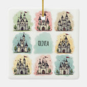 Schattige Sprookjeskasteel Doodles Keramisch Ornament (Achterkant)