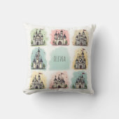 Schattige Sprookjeskasteel Doodles Kussen (Voorkant)