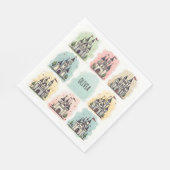 Schattige Sprookjeskasteel Doodles Servet (Hoek)