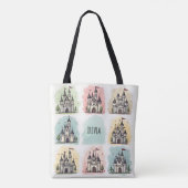 Schattige Sprookjeskasteel Doodles Tote Bag (Achterkant)