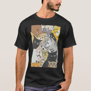 Schattige Spying Cats Kat Kittens Mannen Vrouwen K T-shirt