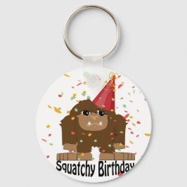 Schattige Squatchy verjaardag Bigfoot Sleutelhanger