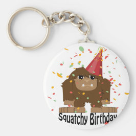 Schattige Squatchy verjaardag Bigfoot Sleutelhanger
