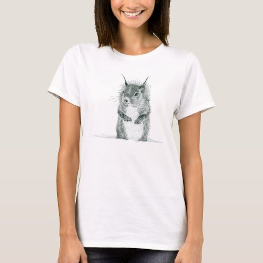 Schattige Squirrel Art T-shirt (Voorkant)