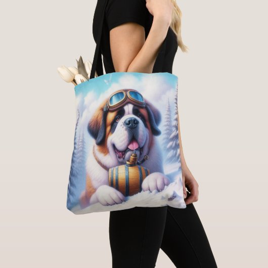 Schattige St Bernard Dog Tas (Dichtbij)