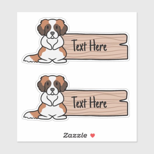 Schattige St Bernard Label (Vel)