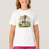Schattige St. Patricks Dag Eenhoorn T-shirt (Voorkant)
