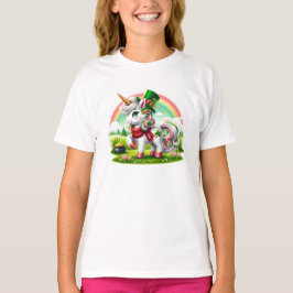 Schattige St. Patricks Dag Eenhoorn T-shirt