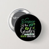 Schattige St. Patrick's Day Bewaarder Van Het Gesl Ronde Button 5,7 Cm (Voorkant /achterkant)