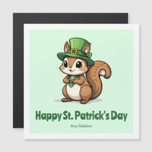 Schattige St. Patrick's Day Eekhoorn Magnetische K