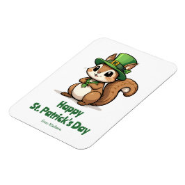 Schattige St. Patrick's Day eekhoorn met groene ho Magneet