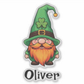 Schattige St. Patrick's Day Geluks Kabouter Dwerg Sticker (Voorkant)
