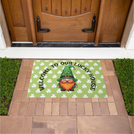 Schattige St. Patrick's Day Geluks Kabouter Gnome Deurmat