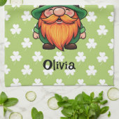 Schattige St. Patrick's Day Geluks Kabouter Gnome Theedoek (Gevouwen)