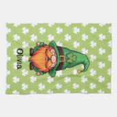 Schattige St. Patrick's Day Geluks Kabouter Gnome Theedoek (Horizontaal)