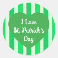 Schattige St. Patrick's Day Groen Gestreept Eenvou