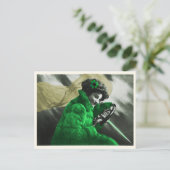 Schattige  St Patrick's Day Groen Meisje in de aut Feestdagenkaart (Staand voorkant)