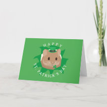 Schattige St. Patrick's Day hamster die door een g