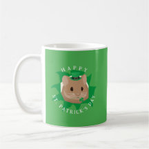 Schattige St. Patrick's Day hamster die door een g
