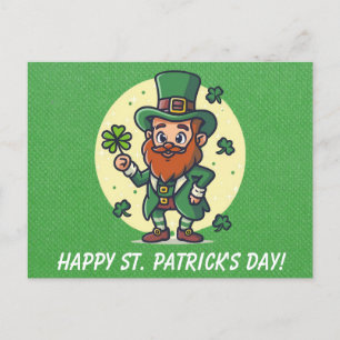 Schattige St Patricks Day Irish Leprechaun Shamroc Briefkaart