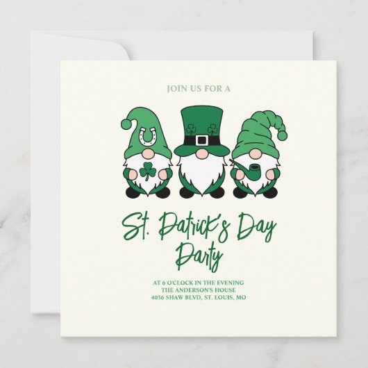 Schattige St. Patrick's Day Kabouter Kaart (Voorkant)
