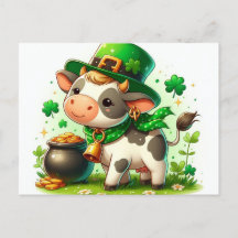 Schattige St. Patricks Day Koe