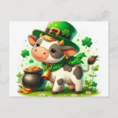 Schattige St. Patricks Day Koe Briefkaart (Voorkant)