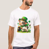 Schattige St. Patricks Day Koe T-shirt (Voorkant)
