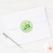 Schattige St. Patrick's Day Owl T - shirts, Gifts Ronde Sticker (Envelop)