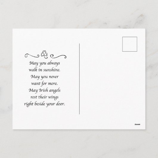 Schattige St. Patrick's Day Puppy briefkaart (Achterkant)