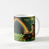 Schattige St. Patrick's Day teddybeer Koffiemok (Voorkant rechts)