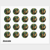 Schattige St. Patrick's Day teddybeer Ronde Sticker (Vel)