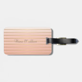 Schattige staafvogels op strepen bagagelabel (Achterkant horizontaal)