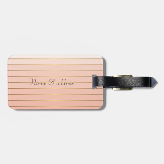 Schattige staafvogels op strepen bagagelabel (Achterkant horizontaal)