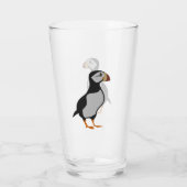Schattige staande Puffin-Cartoon voor paarden Glas (Achterkant)