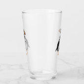 Schattige staande Puffin-Cartoon voor paarden Glas (Rechts)