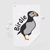 Schattige staande Puffin-Cartoon voor paarden Golfhanddoek (Insitu)