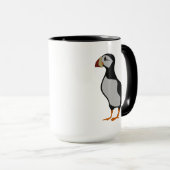 Schattige staande Puffin-Cartoon voor paarden Mok (Voorkant rechts)