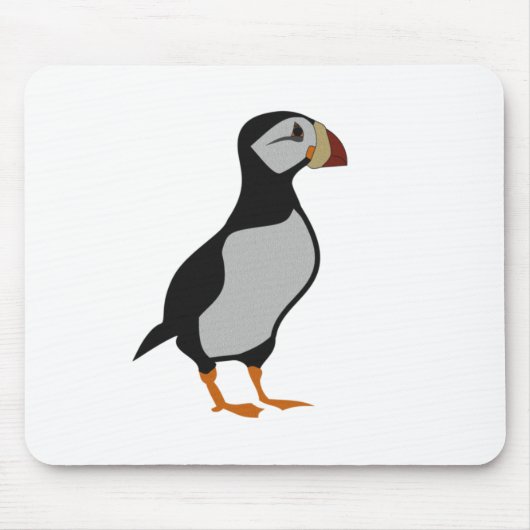 Schattige staande Puffin-Cartoon voor paarden Muismat (Voorkant)