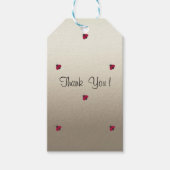 Schattige staart, rode ladybugs, luchtig cadeaulabel (Voorkant)