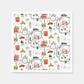 Schattige stadsauto's Verjaardag Servet (Voorkant)
