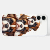 SCHATTIGE STAPEL BOXER PUPPYHONDEN Case-Mate iPhone CASE (Achterkant (horizontaal))